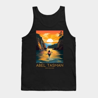 A Pop Art Travel Print of Abel Tasman National Park - New Zealand Tank Top